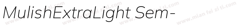 MulishExtraLight Sem字体转换